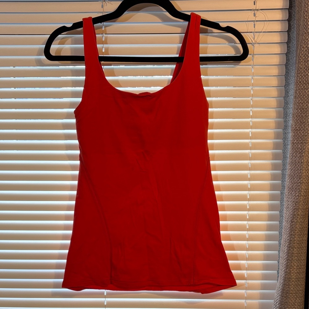 Lululemon Athletica Bold Orange-Red Tank Top